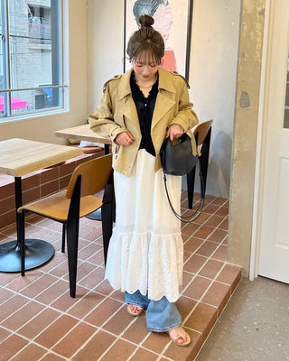 Belted Short Trench Coat