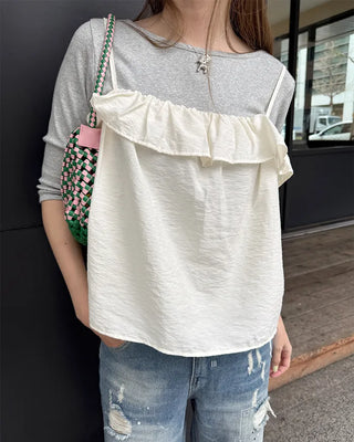 Frill wrap camisole