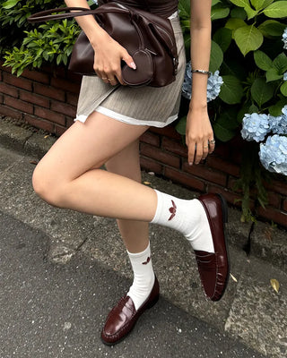 Round-toe simple loafers