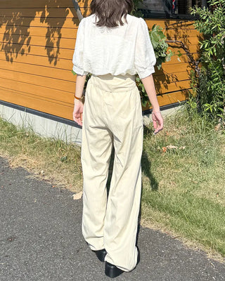 Scarf-layered pants