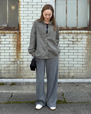 Loose-fit check shirt