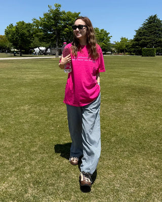 2-way hem check easy pants