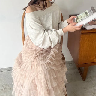 Off-shoulder sweatshirt