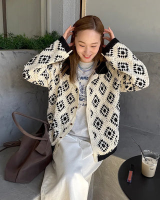 Vintage Jade Pattern Cardigan