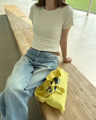 Polka Dot Short-Sleeve Round Neck T-Shirt