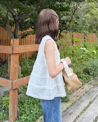 Flower Tiered Sleeveless Dress
