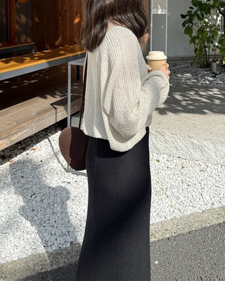 Loose-fit basic knit