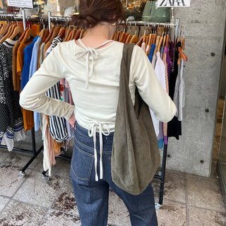 Simple suede bag