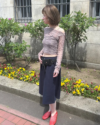 Waist string Bermuda sweatpants