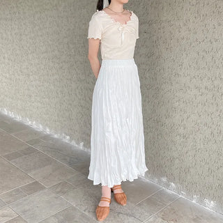 Wrinkle long skirt