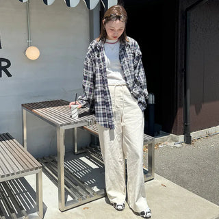 String wide pants