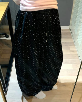 Waist String Dot Sweatpants