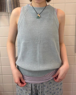 Border Heart Pocket Sleeveless
