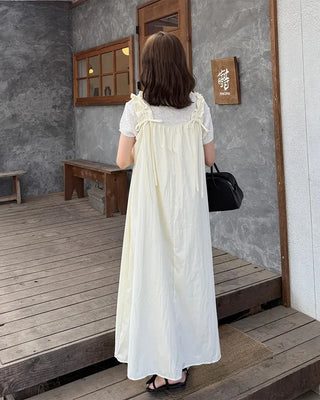 Shoulder String Long Dress