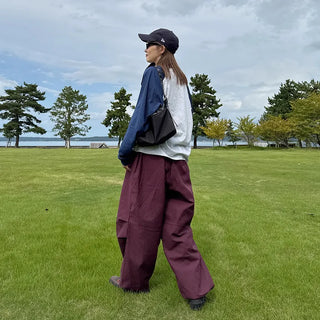 (Unisex) Parachute Wide Fit Cotton Pants