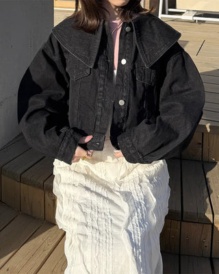 Big Collar Denim Jacket