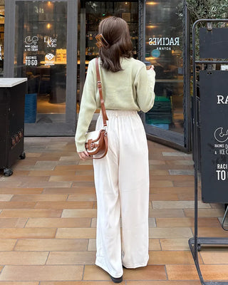 Simple pintuck slacks