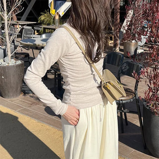 Shirred Warmer Turtleneck
