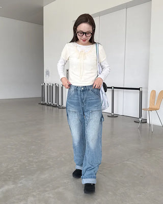 See-through short-sleeved T-shirt