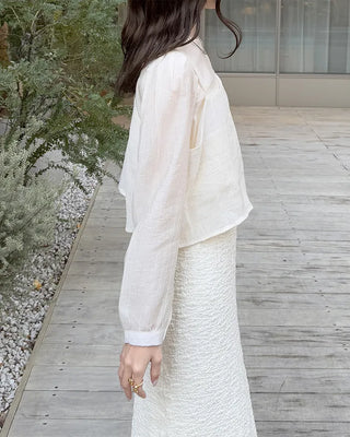 Bustier blouse layered set