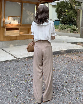 Simple straight-fit slacks