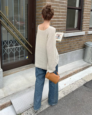 See-through oversized knit
