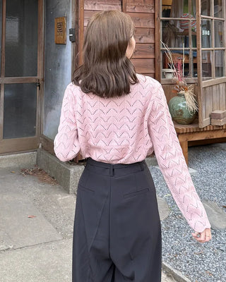 Wave openwork knit