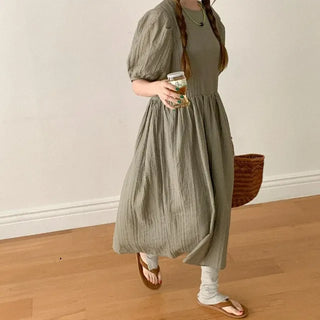 Puff Long Dress