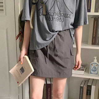 (3 colors) Cargo Mini Skirt