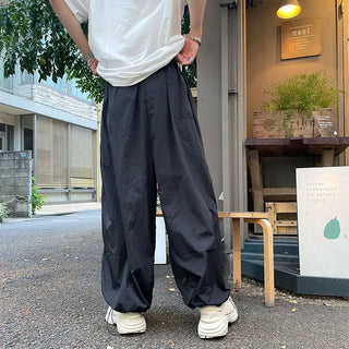 Nylon wide string pants