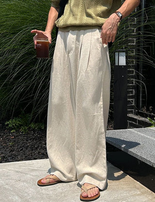 Ruby Linen Wide Fit Slacks (3 colors)