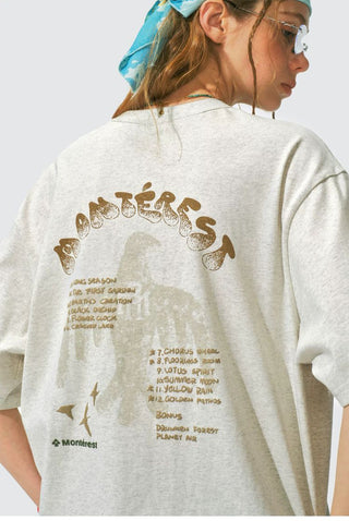 [Monterest] Outdoor Bird Print Oversized T-Shirt