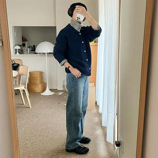 Colored button cardigan
