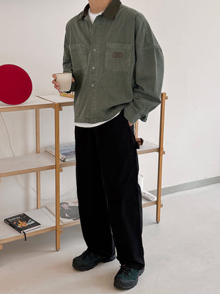 Slow Pigment Crop Work Shirt