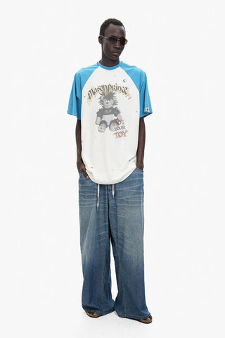 [MASONPRINCE] Punk Bear Raglan Sleeve Top