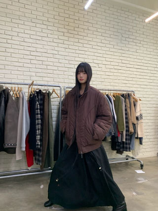 NEVERSEEZ Detachable Fur Collar Parka Jacket