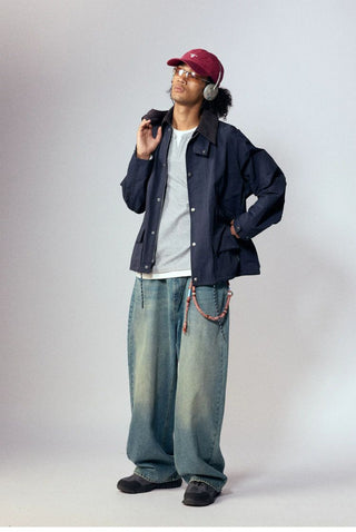 [Monterest] Washed Wide Leg Denim Pants