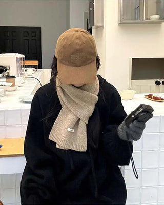 (11 colors) Soft wool knit long scarf