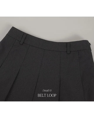 Pleated midi skirt