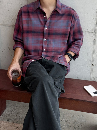 Jude Tartan Check Natural Fit Shirt