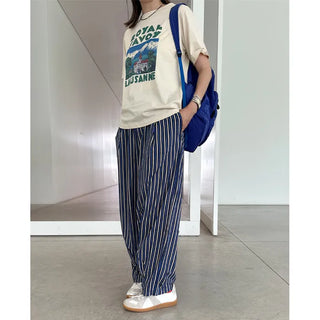Wide striped pants