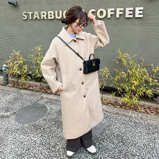 Basic belted long coat