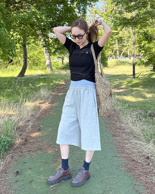 Layered sweat shorts