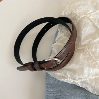 Simple faux leather belt