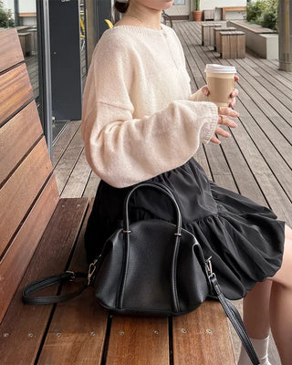 Boat neck loose fit knit