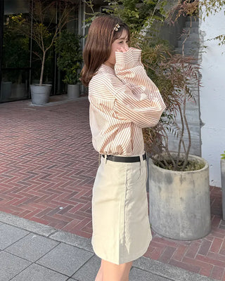 Oversized striped shirt