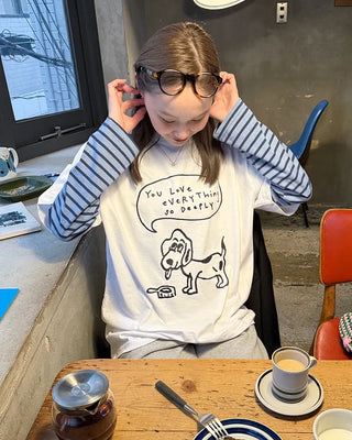 Dog lettering T-shirt