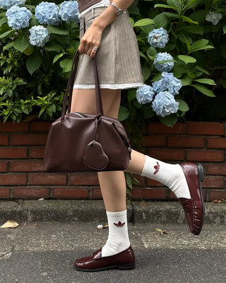 Round-toe simple loafers