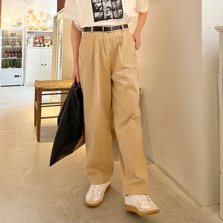 Belted trousers