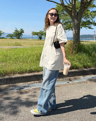 Block Stitch Oversized Tunic